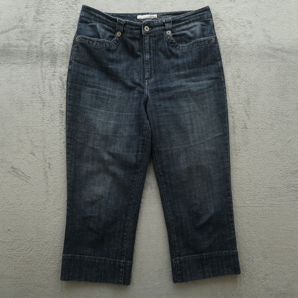 Chico's Platinum Jeans Women's Size 1.5 US-10 High-Rise Garret Crop 22.5" Inseam